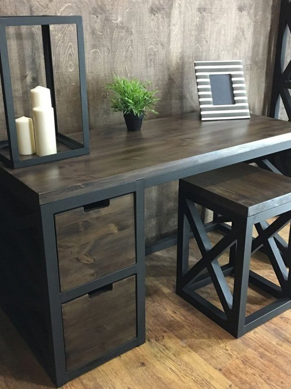 Стол письменный в стиле лофт GES-68 купить Стол письменный в стиле лофт GES-68